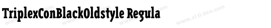 TriplexConBlackOldstyle Regular字体转换
